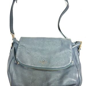 Kate Spade Crossbody Shoulderbag Devin Cobble Hill Smoke Gray Pebble Leather